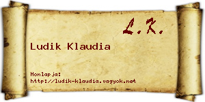Ludik Klaudia névjegykártya