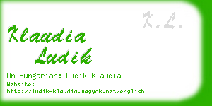 klaudia ludik business card